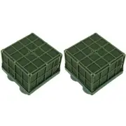 2 Pcs Square Flower Foam Cage Flower Stand with Floral Foam&Suction Cup,for2401