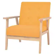 vidaXL Armchair Fabric Yellow Bedroom Chair Single Sofa Lounge Couch Seat