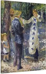 Renoir Swing Canvas Wall Art Print Painting Reproduction 24x32inch 60x80cm (Vertical) / 1.25inch 3.175cm