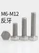 304不銹鋼反牙外六角螺絲左旋反扣反絲螺栓M4M5M6M8M10M12M14-M20