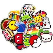 Gaming Cartoon Themed Pixels Set of 25 Assorted Stickers Decal Set