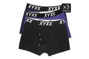 3 Mens Cotton Boxer Briefs Trunks Mix Colour Pack - XYXX Underwear
