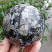1.71lb 81mm 100% Natural llanite Jasper Crystal Sphere specimen F7
