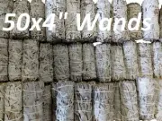 White Sage Smudge Sticks 50 x 4" Wands BULK Bundle Free Post Ethical Harvest