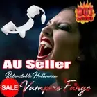 Retractable Vampire Teeth Halloween Cosplay Makeup Zombie Horrific Tooth FangsSW