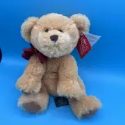 RUSS GILES Teddy Bear Plush 10" Red Bow