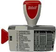 Deskmate Dial-A-Phrase Rubber Dater Stamp