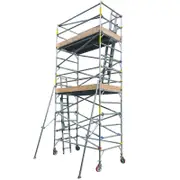 Instant Access 1.3 x 2.5 x 5m 225kg Aluminium Double Width Mobile Scaffold Tower