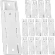 15PCS Self Adhesive Punch-Free Socket Holder, Adhesive Power Strip Holder, Desktop Socket Fixer Bracket Stand for Home Kitchen Office, Wall Mount Cable Management (White)