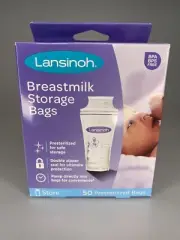 New Lansinoh Breastmilk Storage Bags 50 count Free Shipping
