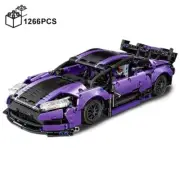 1266PCS Technical Purple Sports Car Building Blocks High-Tech Racing Edition