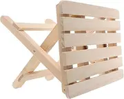 CANIGHT Portable Folding Wooden Stool for Bathroom Spa and Camping Lightweight Step Stool with Elegant Design for Use for Adults