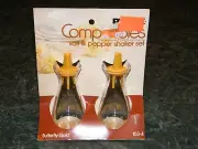 Vintage Rare NEW Pyrex Butterfly GOLD Salt Pepper Shaker Set CORNING Compatibles