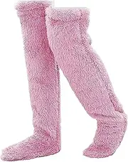 [fencyatt] Snuggs Cozy Socks, Snuggs Cozy Socks Knee High, Snugglepaws Sock Slippers, Women Winter Thick Slipper Socks, Pink, 1