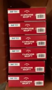 (6) Dozen Callaway Chrome Soft Triple Track 360 Golf Balls NO Logos New in Box