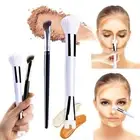 2Pcs Double Head Nose Contour Brush Set Portable Cosmetic Brush Kit Women