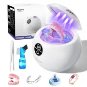 Retainer Cleaner Machine 45kHz Ultrasonic Dental Retainer Cleaner with 3 Modes a