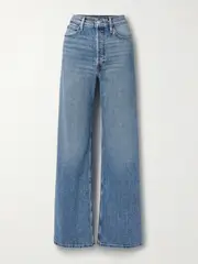 [RE/DONE] RE/DONE - 70s Ultra High-rise Wide-leg Jeans - Mid denim - 25 25 Blue