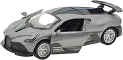 Scale Finished Model Car 1:36 Scale for Bugatti Supercar Static Alloy Diecasts Model Car Pull Back Toy Car Collection Gift Miniature Replica Car (Size : Titanium)