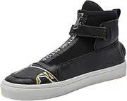ZHENSI Motorbike Shoes Men Fashion Street Motorcycle Boots Zip Breathable Anti-Slip with Ankle Support Travel Riding Gear