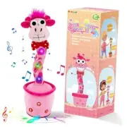 Dancing Talking Giraffe Baby Toy, Singing Mimicking Recording Toy Repeats Pink