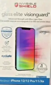 NEW Zagg iPhone 12/12 Pro/11/XR InvisibleShield Glass Elite VisionGuard +
