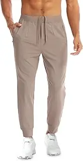 Aolesy Men's Joggers Sweatpants Pants with Zipper Pockets Tapered Track Athletic Slim Fit Pants for Workout, Golf, Running