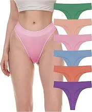 [Sexy Basics] Women's 6-Pack & 12 Pack Active Sport Thong Panties Underwear