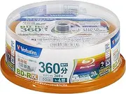 Verbatim VBR260YP20SV1 Single Recording Blu-ray Disc BD-R DL 50GB 20 Sheets White Printer Blue Single Layer 1-4X
