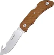 TONIFE CKT2102 Folding Knife with Aus-8 Stainless, Camping Pocket Knife with G10 Handle Pocketclip(brown)