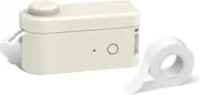 JSEIAJB Portable Mini Pocket Printer Thermal Label Printer Connectivity Inkless Print Stickers(White-Mountain peach7)