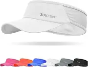 [Sukeen] Quick Drying Sun Visor Hat,UPF 50+ UV Sun Protective Sun Visor for Women Men,Running Hat Golf Hat Cool Elastic Visor with Perspiration Breathable Sweatband,Sport Visor Cap for Tennis Cycling