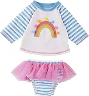 [Mud Pie] Girls Rash Guard Set, Rainbow