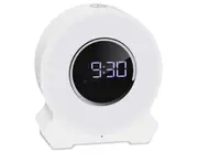 Alarm Clock Wake-up Light Wireless Audio Pat Light Night Light Colorful LED Bluetooth Speaker Light Touch Card Speaker-White