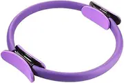 Sport Workout Slimming Yoga Wheel Dual Grip Yoga Pilates Ring Muscle Exercise Circle Body Fitness Tool, Purple, 41.5 * 5.5 * 37cm