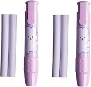 Retractable Mechanical Erasers with Replacement Refills Pencil Erasers Pen Styles Erasers Cartoon Painting Erasers (2PC(B))
