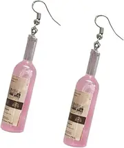 [TEMPNAP] Ear Drop Ear Decoration Bottle Hook Vintage Pendant Earring Vintage Drop Earrings Wine Bottle Earrings Bottle Pendant Earrings Water Bottle Earrings Ear Jewelry Red