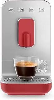 [Smeg] BCC01RDMAU 50's Style Matte Red Automatic Espresso Coffee Machine Designed in Italy 19 Bar Pressure 150g Capacity 7 Beverage Function