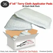 Car Wax Applicator Pads | 4x6 Premium Terry Cloth Applicator Pads 36 Bulk Pack