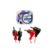 Aerpro BASSIX 5.0M RCA Lead - 2 Male to 2 Male Connectors Right Angle at One End