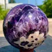 3.04LB Natural beautiful Dream Amethyst Quartz Crystal Sphere Ball Healing