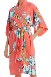 Natori Robe Wild Poppy Belted Women Size XS NWT