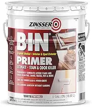 Zinsser B-I-N Shellac-Based Primer | Best Stain & Odour Blocking | Interior Use, Fast Dry Time, Recoat in 45 Minutes | Bonds to Wood, Tile, Glass, & More Without Sanding, White, 18.92 Litre