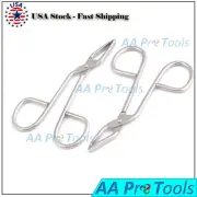 (2 Pack) Scissors Shaped Eyebrow Straight Tip Tweezers Clip