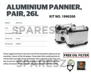 Royal Enfield "PANNIER PAIR, SILVER" For Himalayan & SCRAM 411 - Free Oil Filter (for: Royal Enfield)