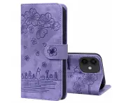 YMG iPhone 12 Mini Case Leather Wallet - RFID 3 Card Slots & Cash Pocket Only for iPhone 12 Mini - Purple