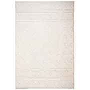 Hufflett 280 x 380cm Perla Cream Heat Set Polyester Rug