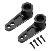 Aluminum Alloy 25T Steering Servo Arm Horn Black for 1/8 1/10 RC Car 2 Pcs