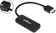 gofanco Compact HDMI 2.0 to DisplayPort 1.2 Converter (HDMI Source to DP Monitor Adapter, Not Bi-Directional) – 4K @60Hz, HDCP 2.2, 2-ch Stereo Audio, USB-Powered (HDMIDP12)