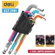 Ball End Hex Key Set Colour Coded Metric 9 Pc Folding Allen Key Set 1.5 - 10mm